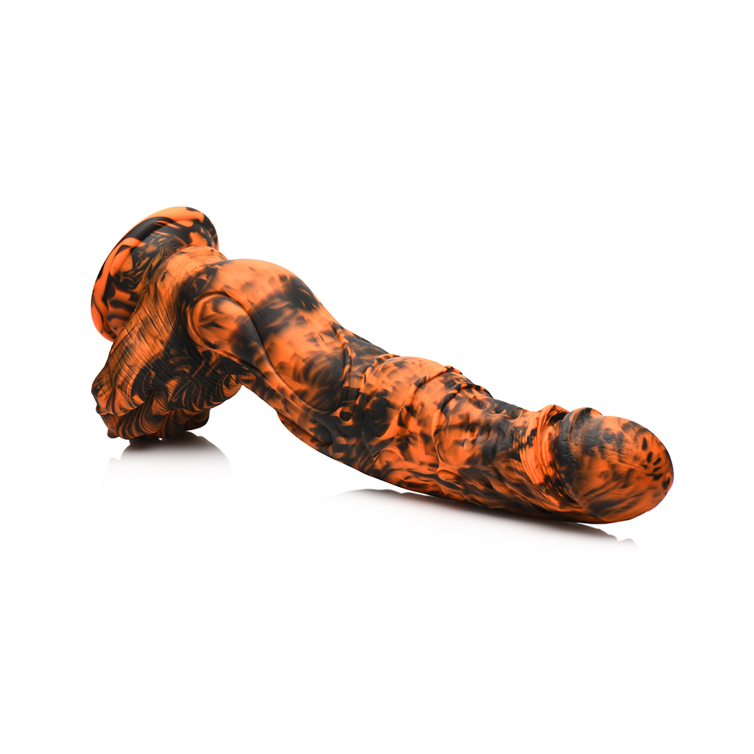 Sabretooth - Silicone Dildo - Oranje/Zwart - Afbeelding 6