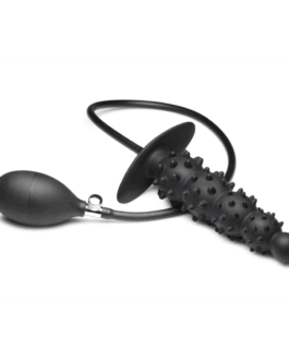 Ass Puffer – Nubbed Inflatable Silicone Anale Plug – Zwart