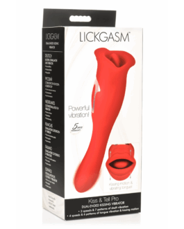 Kiss and Tell Pro – Dual-Ended Kissing Vibrator – Rood