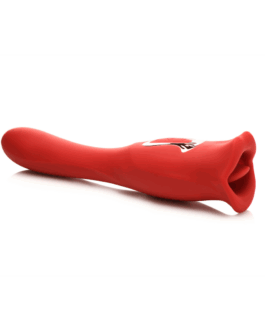 Kiss and Tell Pro – Dual-Ended Kissing Vibrator – Rood