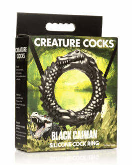 Zwarte Caiman – Silicone Cockring – Zwart