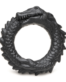 Zwarte Caiman – Silicone Cockring – Zwart