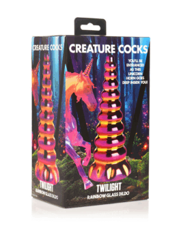 Twilight – Rainbow Glazen Dildo