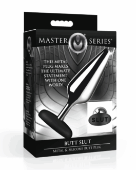 Butt Slut – Metalen en Siliconen Anale Plug – Zilver