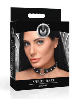 Spiked Heart Choker – Zwart