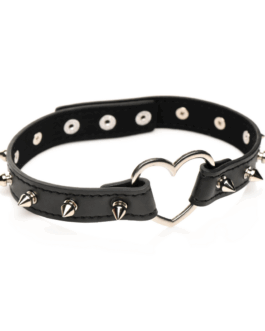 Spiked Heart Choker – Zwart