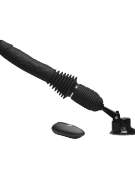 Ultimate Power Pounder – Vibrerende en Duwende Siliconen Dildo met Afstandsbediening – Zwart