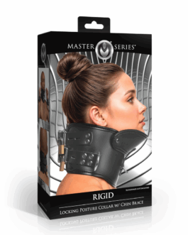 Rigid – Vergrendelbare Houdingskraag met Kinsteun – Zwart