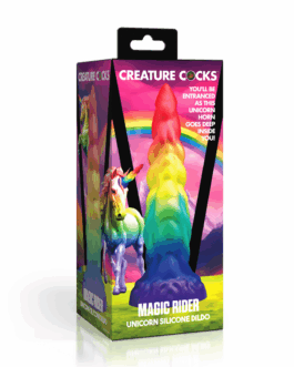 Magic Rider – Eenhoorn Silicone Dildo – Regenboog