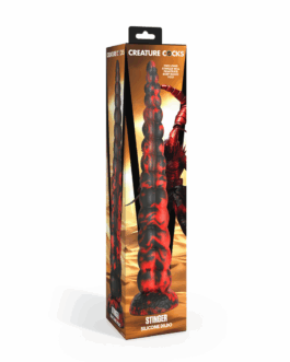 Stinger – Siliconen Dildo – Rood/Zwart