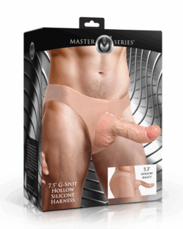 Gebogen Holle Siliconen Strap-On Harnas – 7,5 / 19 cm