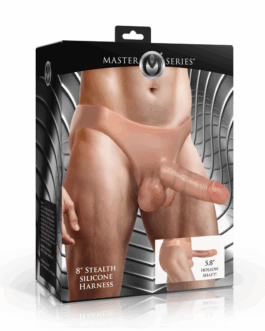 Stealth Hollow Siliconen Strap-On Harnas – 8 / 20 cm