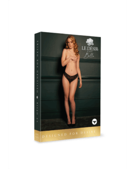 Claire – Elastic Lace Brief met Gouden Details – One Size