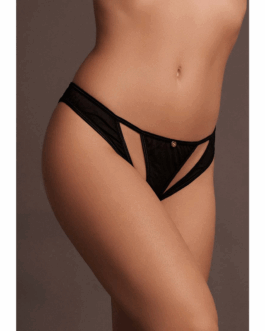 Milou – Elastische Mesh Boxer met Open Kruis en Gouden Details – One Size