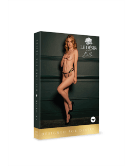 Sophia – Slip met Open Kruis en Billen, Verstelbare Slider en Gouden Details – One Size