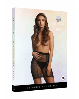 High-Waist Fishnet Rok – One Size – Zwart