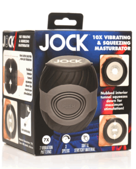 Vibrerende en Knijpend Masturbator – 10X – Zwart