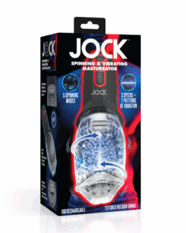 Draaiende en Vibrerende Masturbator – Doorzichtig/Zwart