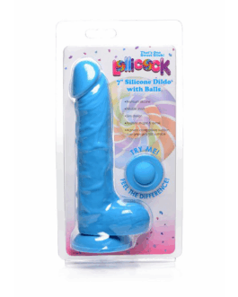 Siliconen Dildo met Ballen – 7 / 18 cm