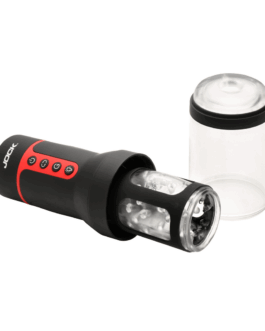 Auto Spin – Draaien en Duwen Masturbator – Transparant/Zwart