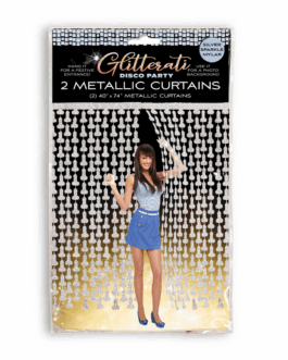 Glitterati – Disco Penis Foil Gordijnen – 2/6ft