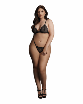 Magic Lace Velvet Lingerie Set – Plus Size