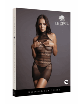 Hoge Kant Nek Net Mini Jurk – One Size