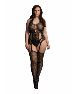 Kant Suspender Bodystocking – Plus Size