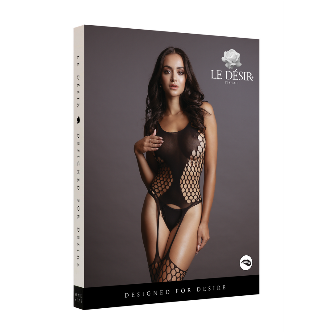 Fence Suspender Bodystocking - One Size - Afbeelding 2