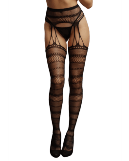 Suspender Gestreepte Panty – One Size