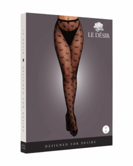 Hartjespatroon Panty’s – One Size – Zwart