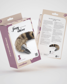 Foxy Silver – Metalen Anale Plug met Staart – Zilver/Bruin