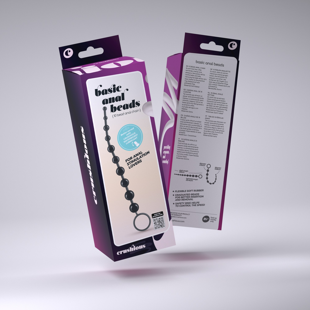 Basis Anale Kralen - 10 Kralen Ketting - Zwart - Afbeelding 2