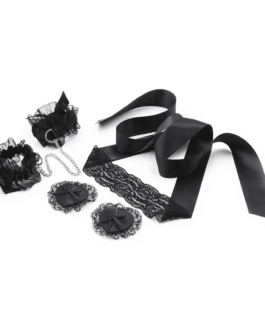 Lace Me Up – Bondage Lacy Set – Zwart