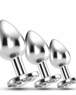 Bijou – Anal Train Trio – 3 Jewel Plugs – Doorzichtig