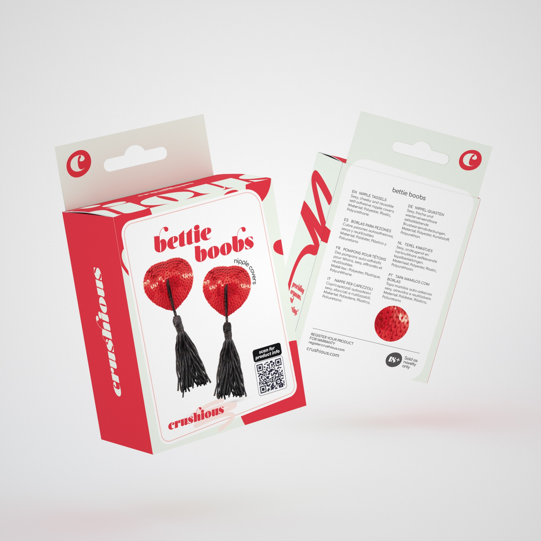 Bettie Boobs - Tepelhangertjes - Rood/Zwart - Afbeelding 2