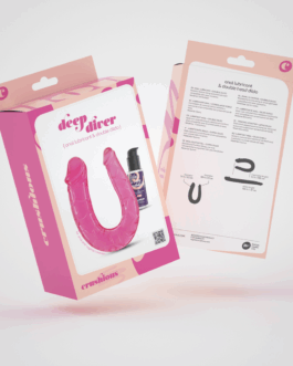 Deep Diver – Double Dildo with Anal Lubricant – 1.7 fl oz / 50 ml – Pink