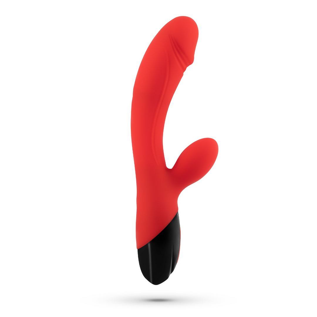 Dare Dong - Oplaadbare Konijnen Vibrator - Rood - Afbeelding 3