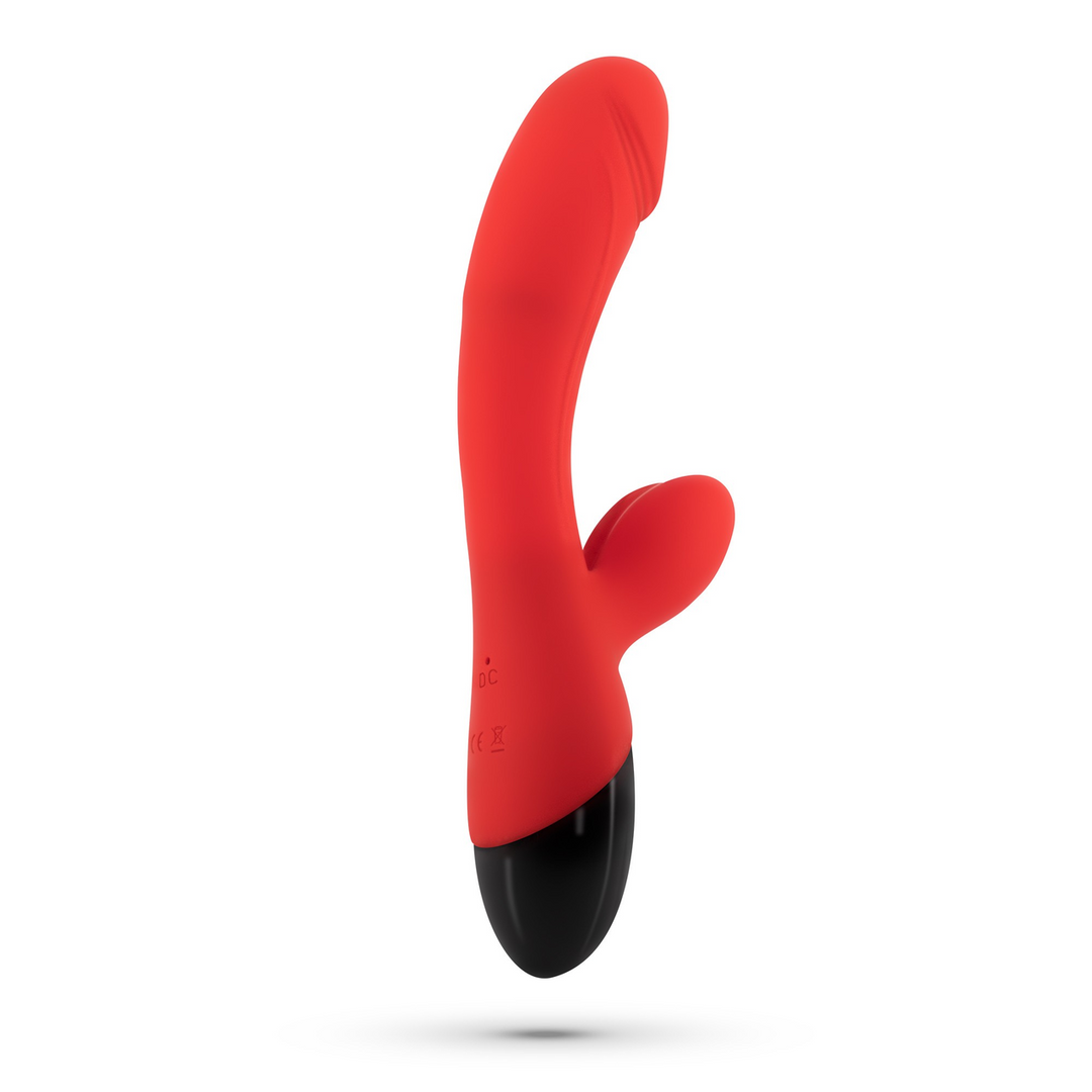Dare Dong - Oplaadbare Konijnen Vibrator - Rood - Afbeelding 4