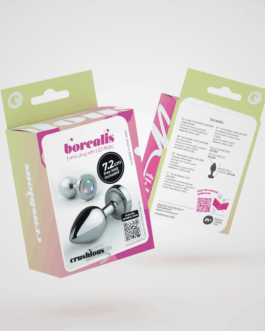 Borealis – Metalen Anale Plug met LED RGB – Klein – Zilver