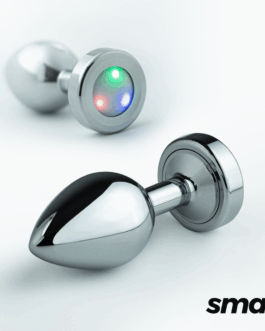 Borealis – Metalen Anale Plug met LED RGB – Klein – Zilver