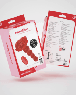 Rosaline – Draaibare Anale Rozenplug met Afstandsbediening – Rood