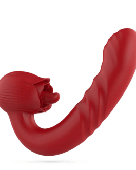 Osiria – Duwende en Likkende Rozen Vibrator – Rood