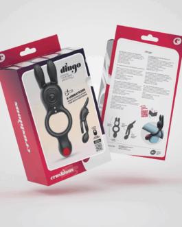 Dingo – Dubbele Vibrerende Cockring met Afstandsbediening – Zwart