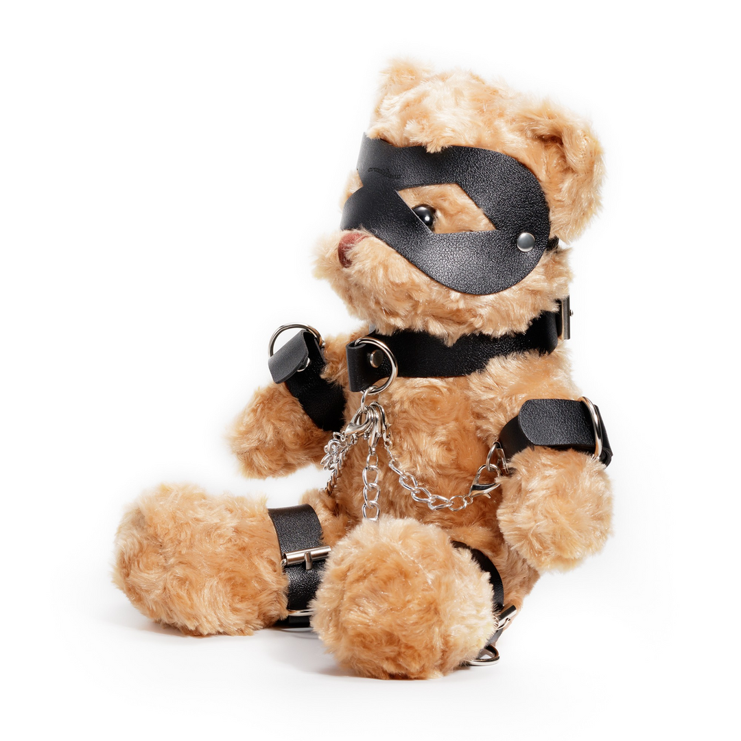 Crushito - Bondage Teddybeer - 31 cm - Zwart - Afbeelding 4