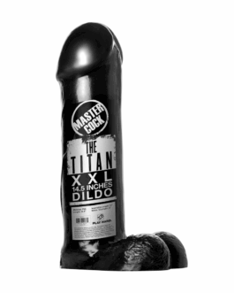 De Titan Dildo – XXL – 14,5 inch – Zwart
