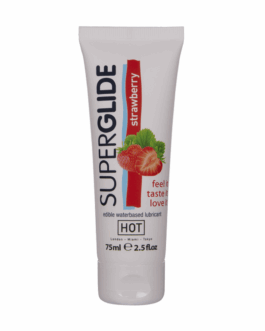 Superglide – Eetbaar Waterbasis Glijmiddel – Aardbei – 3 fl oz / 75 ml