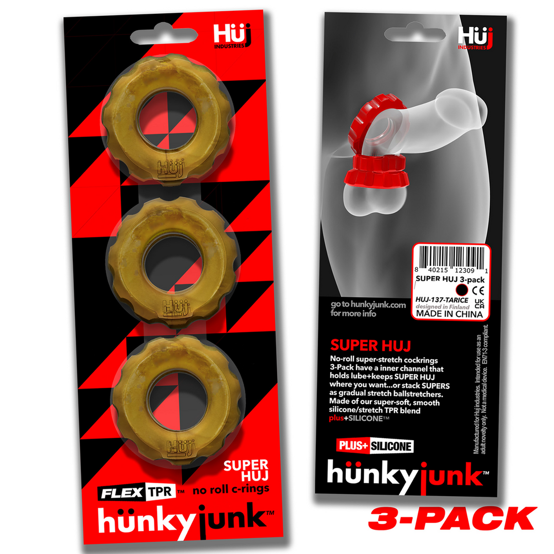 Super Huj - 3-pack Rekbare Cockringen - Brons Metallic - Afbeelding 2