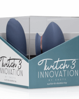 Twitch 3 – Oplaadbare Vibrator en Suction – Blauw/Grijs