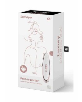 Prêt-á-Porter – Luxe Luchtpulser Stimulator en Vibratie – Wit/Roze Goud